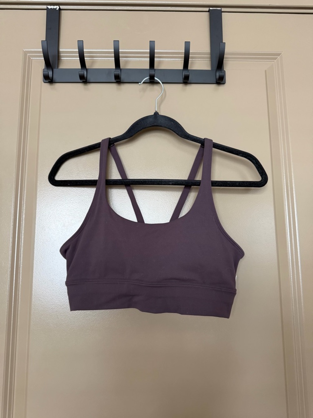 Vuori plum Strappy Sports Bra